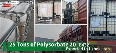 25 Tunnell O Polysorbate 20 (E432) Wedi'i Allforio i Wsbecistan