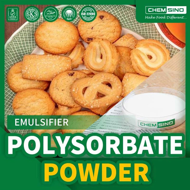 Ar gyfer Hufen Iâ Polyoxyethylene Sorbitan Monooleate Polysorbate Powder T80-z Rhif CAS 9005-65-6