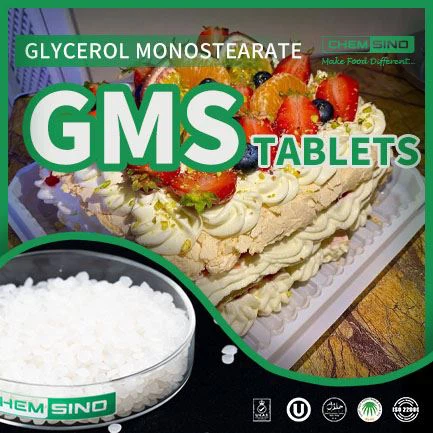 Tabledi Monostearad Glycerol Tabledi GMS Rhif CAS 31566-31-1