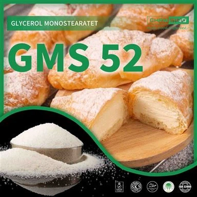 Candy a Hufen Iâ a Ddefnyddir Glyserol Monostearad Powdwr Rhif CAS 52.31566-31-1