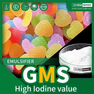 Rhif CAS Glyserol Monostearad Poblogaidd 31566-31-1 Gwerth Ïodin Uchel GMS 2
