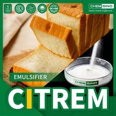 Citrem gradd bwyd E472C ar gyfer becws, melysion a diodydd